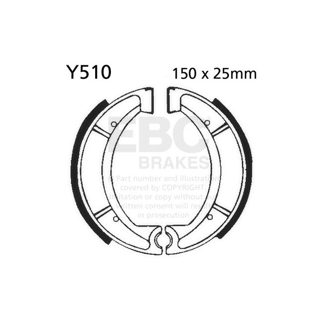 EBC plain brake shoes BRAKE SHOES AND LININGS Ebc
