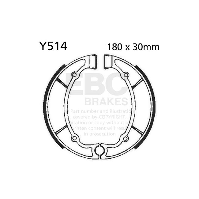 EBC plain brake shoes BRAKE SHOES AND LININGS Ebc