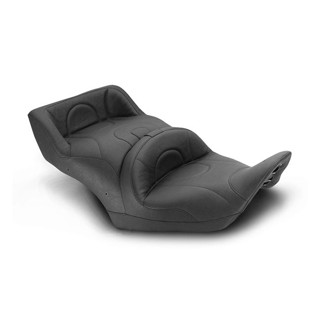 Mustang 1-piece 2-up touring seat heated plain black SEATS Mustang