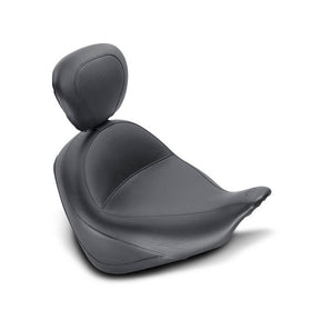 Mustang wide touring solo seat plain w/driver backrest black SOLO SEATS Mustang