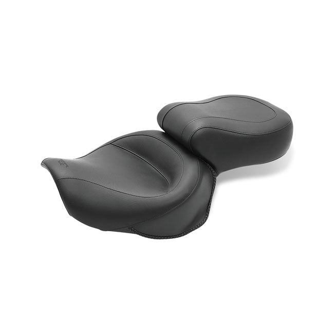 Mustang 1-piece 2-up wide touring vintage seat plain black SEATS Mustang