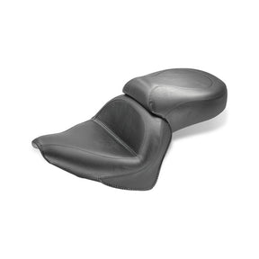 Mustang 1-piece 2-up wide touring vintage seat plain black SEATS Mustang