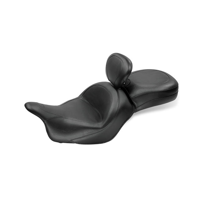 Mustang 1 piece 2-up wide touring vintage seat plain black SEATS Mustang
