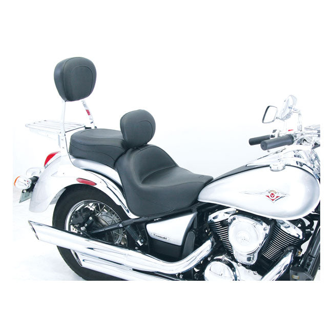 Mustang 1 piece 2-up wide touring vintage seat plain black SEATS Mustang
