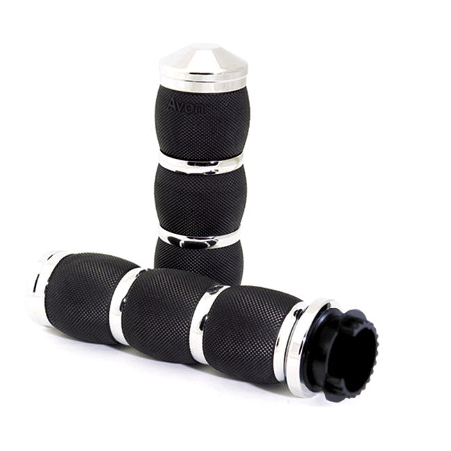 Avon MT Air Cushioned grips chrome GRIPS Avon Grips