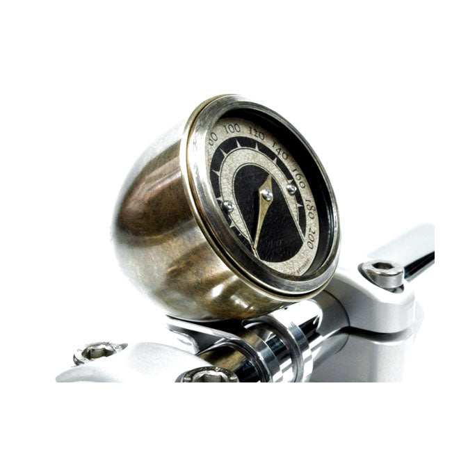 Motogadget, Tiny mount cup ''Vintage Brass'' 22mm. Black SPEEDO CUPS Motogadget