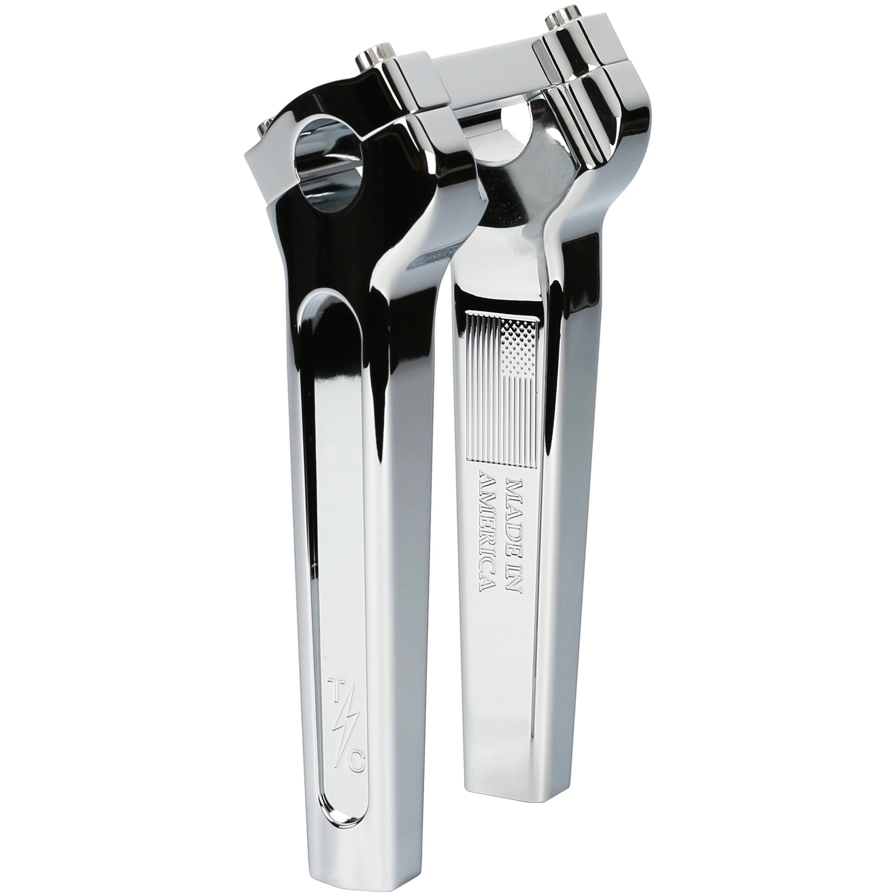 Thrashin Supply Co. 8" Straight OG Risers, Chrome Risers Thrashin Supply Co.