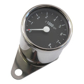 Mini tachometer, electronic. 8000 RPM. Chrome TACHOMETERS Mcs