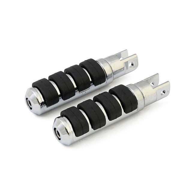 Comfort foot pegs. Small diameter. Chrome FOOTPEGS Mcs