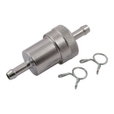 Chrome aluminum fuel filter, 5/16" FUEL FILTERS Mcs