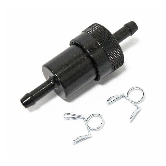 Black Aluminum Fuel Filter, 1/4" Fuel Filter Mcs