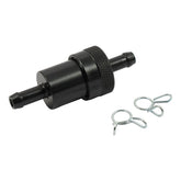 Black Aluminum Fuel Filter, 5/16" Fuel Filter Mcs