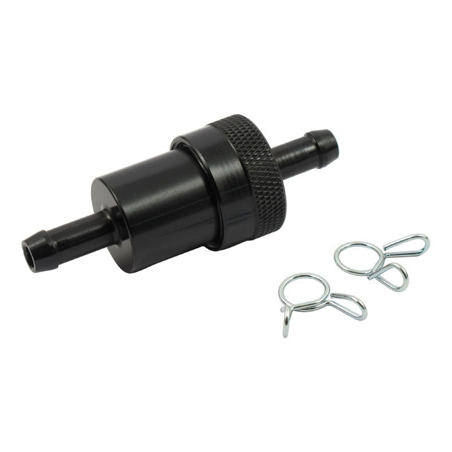 Black Aluminum Fuel Filter, 5/16" Fuel Filter Mcs