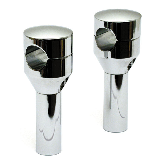 Glide Riser Set. 4" Rise. Chrome Risers Mcs