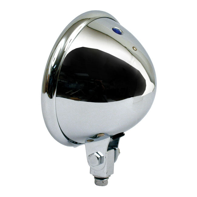 5 3/4" Bates Style Headlamp, Shell Only. Chrome Headlamps Mcs