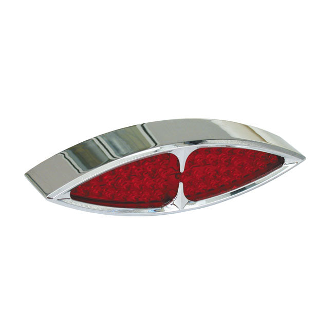 Masai Led Taillight. Chrome. Red Lens Taillights Mcs