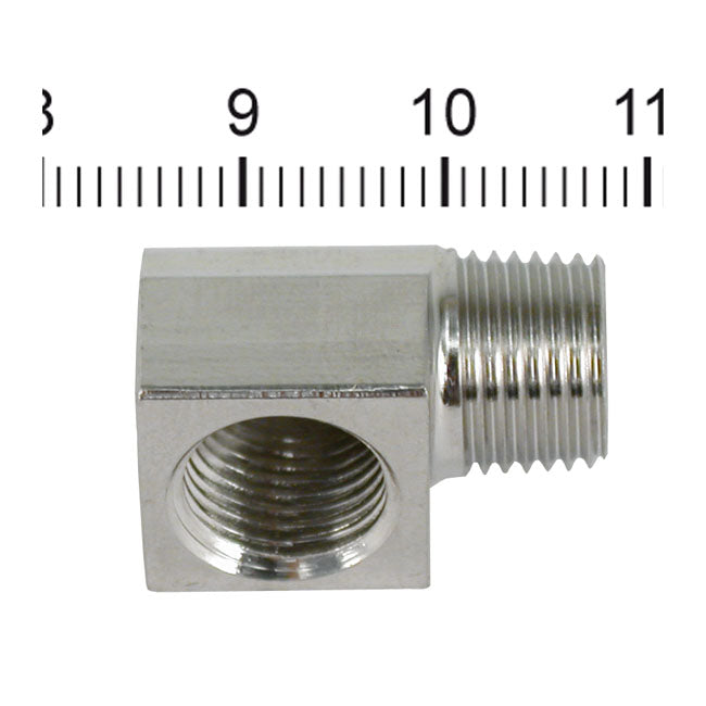Streethogs, Oil Fitting Adapter, 90 Degree. Stainless Oil Line Fittings Streethogs