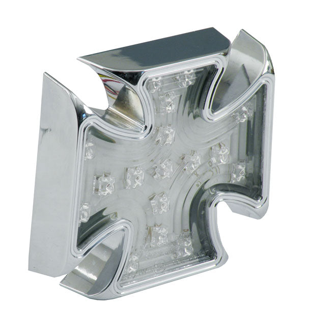 Maltese Cross Billet Led Taillight. Clear Lens Taillights Mcs