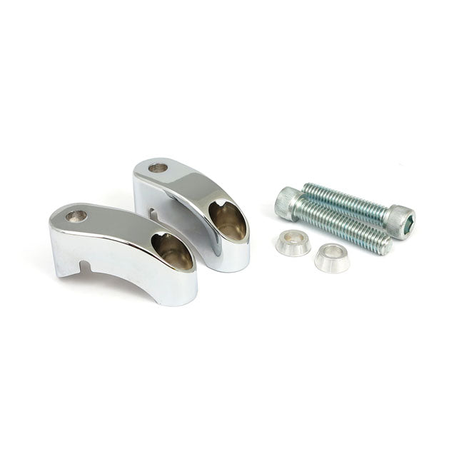 Shortened Turn Signal Mount Kit. Front, Chrome Turn Signals Mounts Mcs