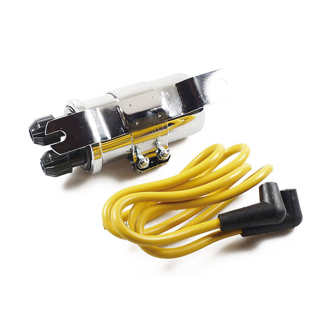 Round Custom Ignition Coil Kit, 6v. Chrome Coils Mcs