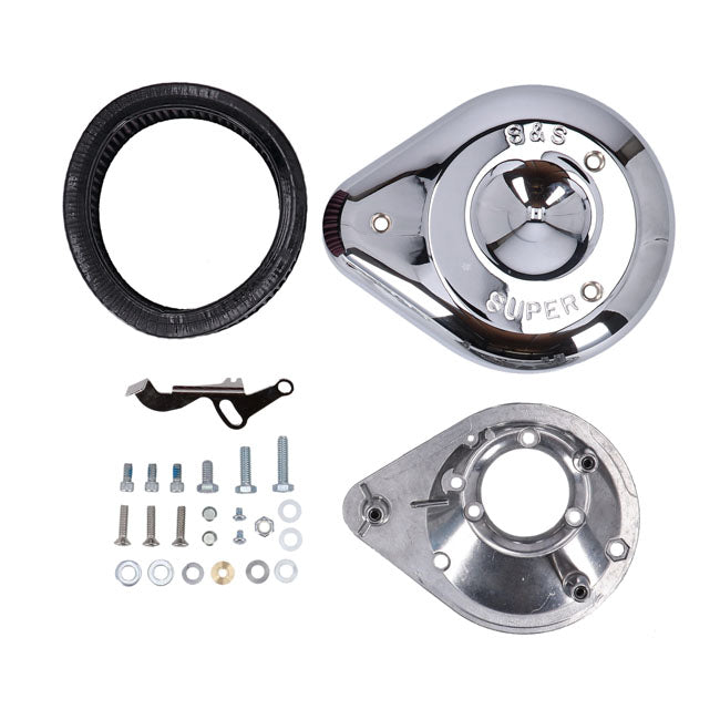 S&S, teardrop air cleaner assembly. Chrome Air Cleaner S&S