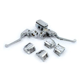 Chrome H.Bar Control Kit, 3/4" Bore Handlebar Control Kits Mcs