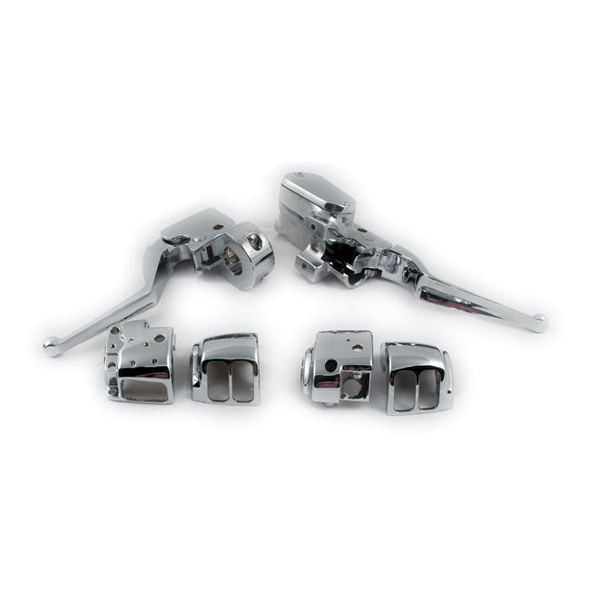 Handlebar control kit chrome 9/16" bore HANDLEBAR CONTROL KITS Mcs