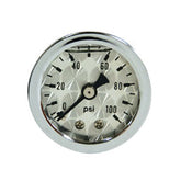 Oil Pressure Gauge, ''Engine Turned'' Face. 0 100 Psi Oil Pressure Gauges Mcs
