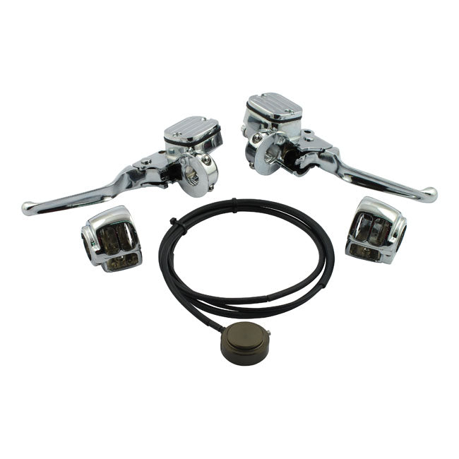 Handlebar Control Hydr. Clutch Conversion Kit. Chrome Handlebar Control Conversion Kits Mcs