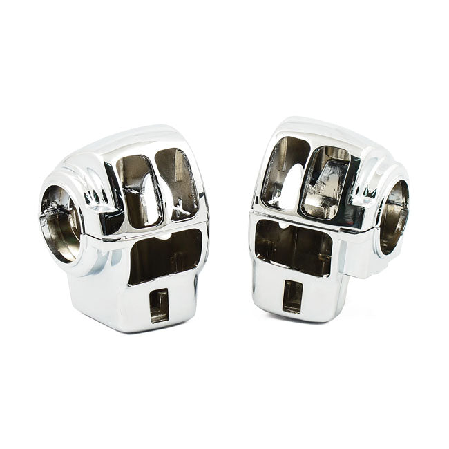 Switch Housing Set. Chrome Switch Housings Mcs