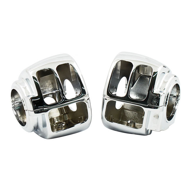 Switch Housing Set. Chrome Switch Housings Mcs