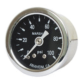 Marshall Oil Pressure Gauge, 0 100 Psi. Stainless Housing Oil Pressure Gauges Marshall