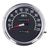 Fl Speedometer, ''74 84 Face'', Black. 1:1 Kmh Speedometers Mcs