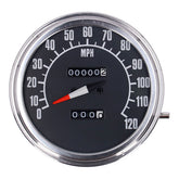 Fl Speedometer, ''74 84 Face'', Black. 2:1 Mph Speedometers Mcs