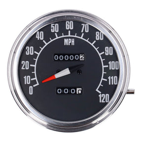 Fl Speedometer, ''74 84 Face'', Black. 2:1 Mph Speedometers Mcs