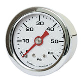 Marshall Oil Pressure Gauge, 0 60 Psi. Stainless Housing Oil Pressure Gauges Marshall