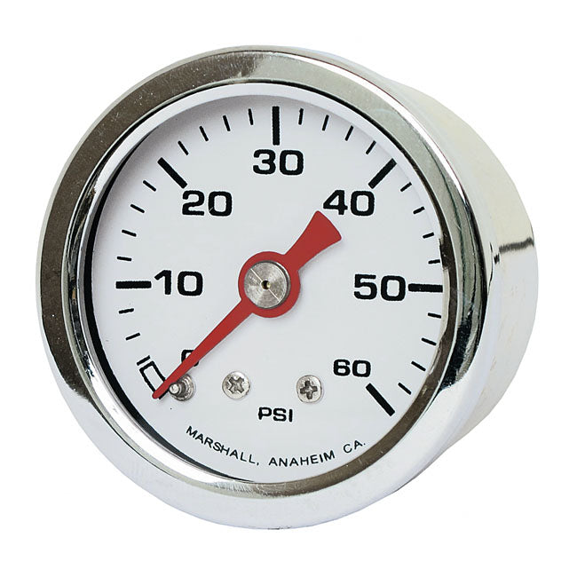 Marshall Oil Pressure Gauge, 0 60 Psi. Stainless Housing Oil Pressure Gauges Marshall