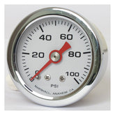 Marshall Oil Pressure Gauge, 0 100 Psi. Stainless Housing Oil Pressure Gauges Marshall