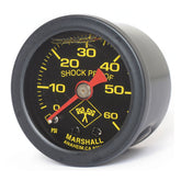 Marshall Oil Pressure Gauge, 0 60 Psi. Black Housing Oil Pressure Gauges Marshall