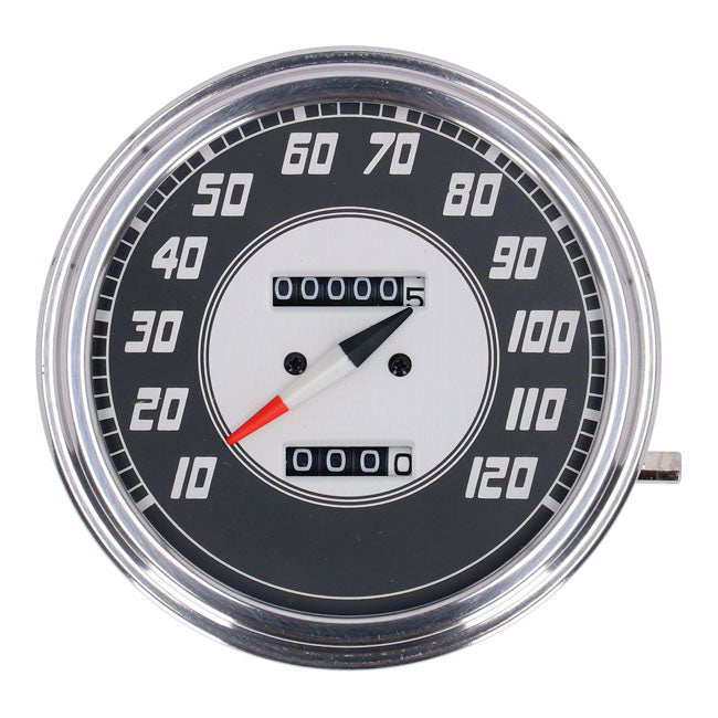 Fl Speedometer, ''46 47 Face'', Silver/Black. 1:1 Mph Speedometers Mcs
