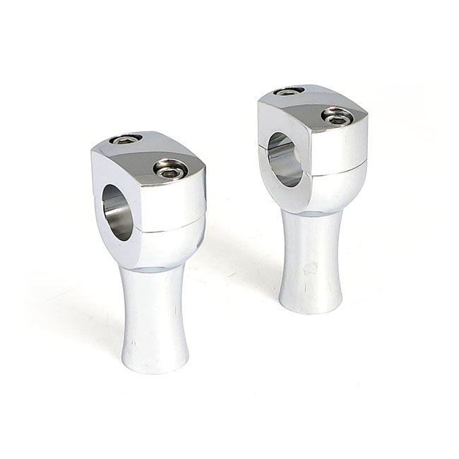 Dighton 3" Domed Risers. Chrome Risers Mcs