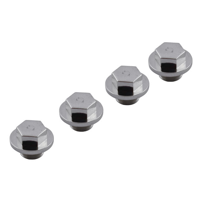 Street Hogs, Rocker Shaft End Plug Set. Hex Style. Stainless Rocker Shaft End Plugs Streethogs