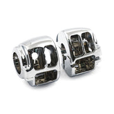 Switch Housing Set. Chrome Switch Housings Mcs