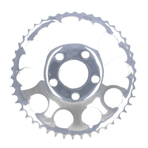 Rear Sprocket, Chrome. 46t Sprockets Rear Wheel Mcs