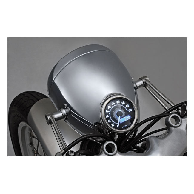 Daytona, Vintage 5-3/4" headlamp. Chrome HEADLAMPS Daytona