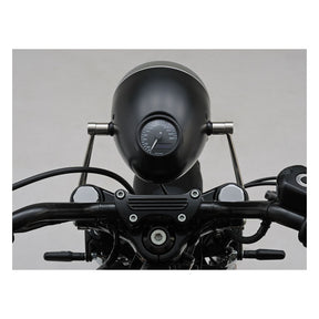 Daytona, Vintage 5-3/4" headlamp. Black with chrome ring HEADLAMPS Daytona