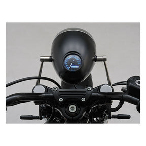 Daytona, Vintage 5-3/4" headlamp. Black with chrome ring HEADLAMPS Daytona