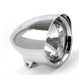 Smoothie 4 1/2" Headlamp With Round Visor. Chrome Headlamps Mcs