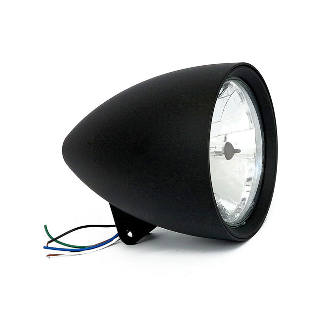 Smoothie 5 3/4" Headlamp Without Visor. Black Headlamps Mcs