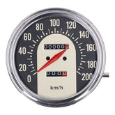 Fl Speedometer, ''62 67 Electra Face'', Black/Gold. 1:1 Kmh Speedometers Mcs